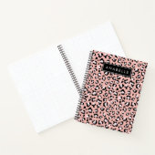 Carnet Empreinte de léopard, Spots, Leopard Rose, Votre N (Intérieur)