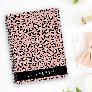 Carnet Empreinte de léopard, Spots, Leopard Rose, Votre N