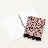 Carnet Empreinte de léopard, Spots, Leopard Rose, Votre N (Intérieur)
