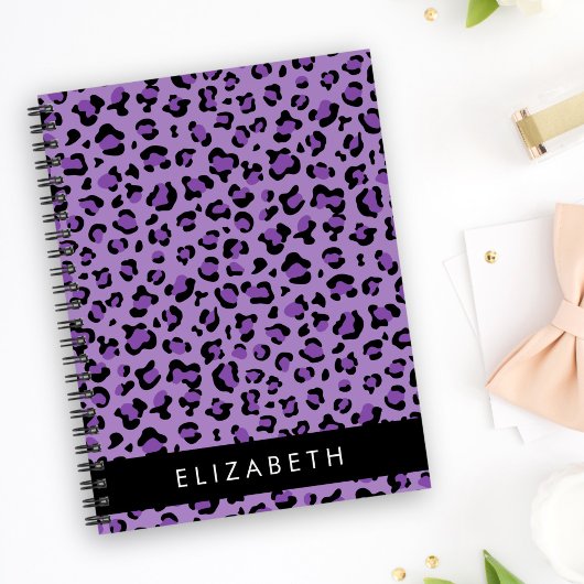 Carnet Empreinte de léopard, Spots, Leopard Violet, Votre