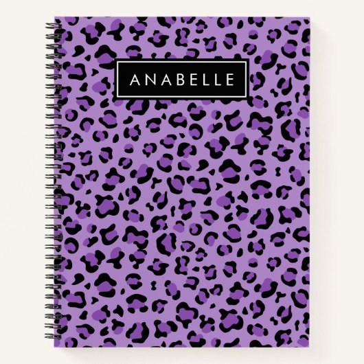 Carnet Empreinte de léopard, Spots, Leopard Violet, Votre (Devant)