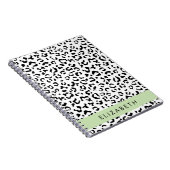 Carnet Empreinte de léopard, Spots, Noir Et Blanc, Votre (Côté Droit)