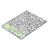 Carnet Empreinte de léopard, Spots, Noir Et Blanc, Votre (Côté gauche)