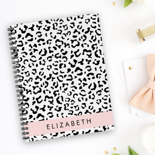 Carnet Empreinte de léopard, Spots, Noir Et Blanc, Votre