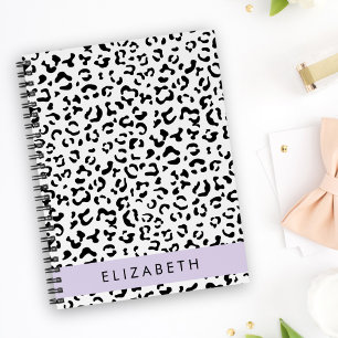 Carnet Empreinte de léopard, Spots, Noir Et Blanc, Votre