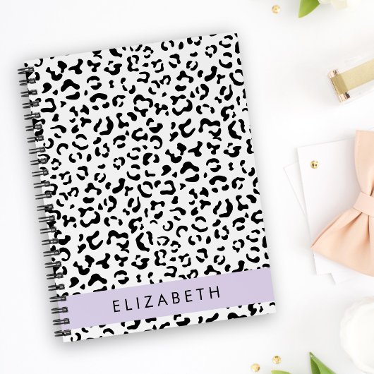 Carnet Empreinte de léopard, Spots, Noir Et Blanc, Votre 