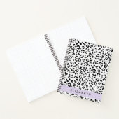Carnet Empreinte de léopard, Spots, Noir Et Blanc, Votre  (Intérieur)