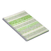 Carnet Empreinte de léopard sur arrière - plan rayé. (Côté Droit)