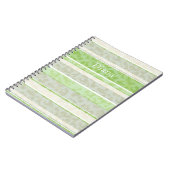 Carnet Empreinte de léopard sur arrière - plan rayé. (Côté gauche)
