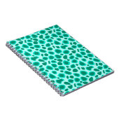 Carnet Empreinte de léopard - Turquoise et Aqua (Côté Droit)