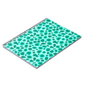 Carnet Empreinte de léopard - Turquoise et Aqua (Côté gauche)