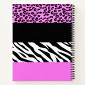 Carnet Empreinte de léopard, Zebra Print, Poster de anima (Dos)