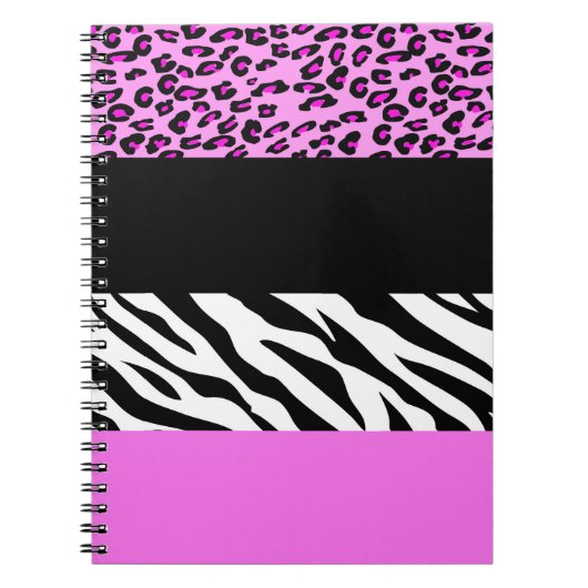 Carnet Empreinte de léopard, Zebra Print, Poster de anima (Devant)