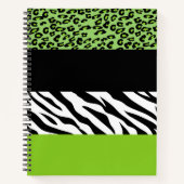 Carnet Empreinte de léopard, Zebra Print, Poster de anima (Devant)
