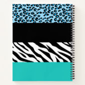 Carnet Empreinte de léopard, Zebra Print, Poster de anima (Dos)
