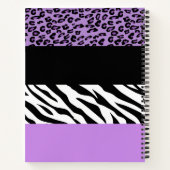 Carnet Empreinte de léopard, Zebra Print, Purple, Votre n (Dos)
