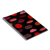 Carnet Empreinte de lèvres, baisers rose rouge. (Côté Droit)