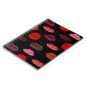Carnet Empreinte de lèvres, baisers rose rouge. (Côté gauche)