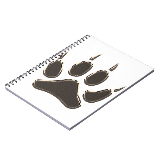 Carnet empreinte de pas de loup (Côté gauche)