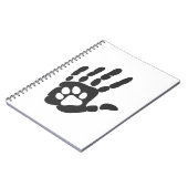 Carnet Empreinte de patte à la main - Choisir la couleur (Côté gauche)