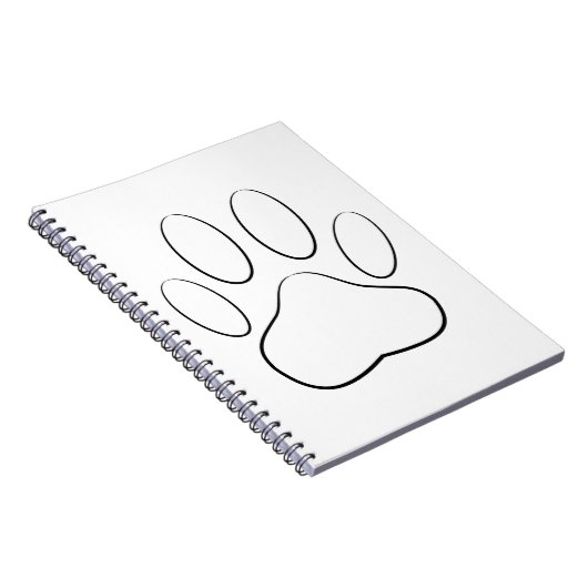 Carnet Empreinte de patte blanc (Côté Droit)