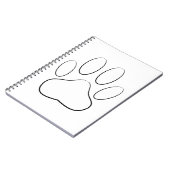 Carnet Empreinte de patte blanc (Côté gauche)