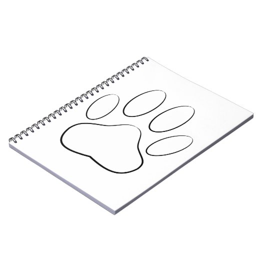 Carnet Empreinte de patte blanc (Côté gauche)