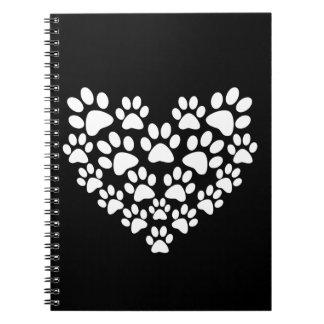 Carnet Empreinte de patte blanc mignon