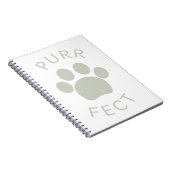Carnet Empreinte de patte Cat Parfait gris clair (Côté Droit)