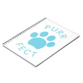 Carnet Empreinte de patte Cat Perfect Blue Purr (Côté gauche)