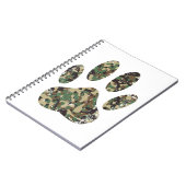 Carnet Empreinte de patte de chien Camo en détresse (Côté gauche)