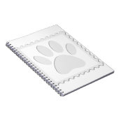 Carnet Empreinte de patte de chien coupé (Côté Droit)