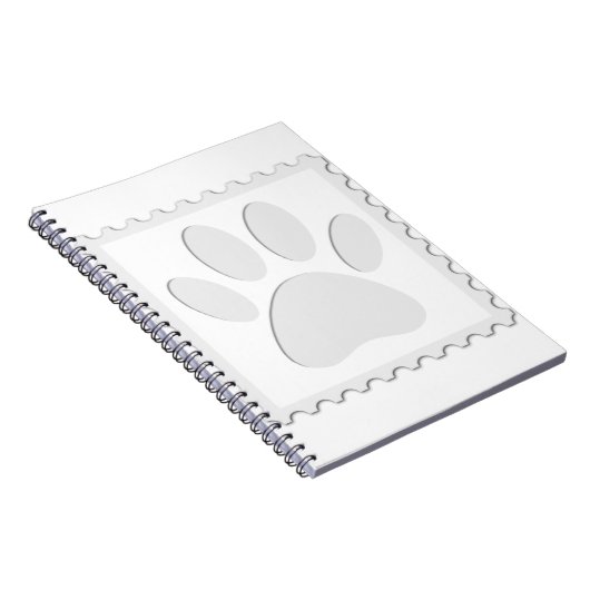 Carnet Empreinte de patte de chien coupé (Côté Droit)