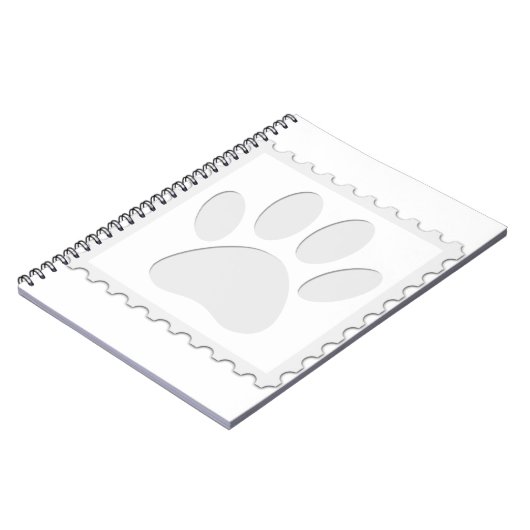 Carnet Empreinte de patte de chien coupé (Côté gauche)