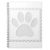 Carnet Empreinte de patte de chien coupé (Devant)