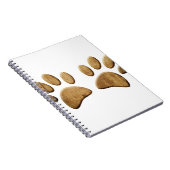 Carnet Empreinte de patte de chien de bois (Côté Droit)