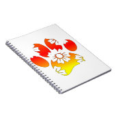 Carnet Empreinte de patte de chien floral (Côté Droit)