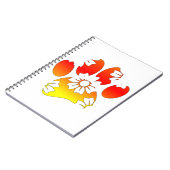 Carnet Empreinte de patte de chien floral (Côté gauche)