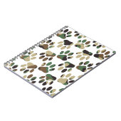 Carnet Empreinte de patte de chien Motif Camo (Côté gauche)