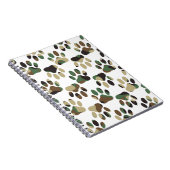 Carnet Empreinte de patte de chien Motif Camo (Côté Droit)