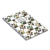 Carnet Empreinte de patte de chien Motif Camo (Côté Droit)