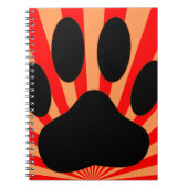Carnet Empreinte de patte de chien radiant (Devant)