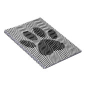 Carnet Empreinte de patte De Chien Sur Les Vagues Noires  (Côté Droit)