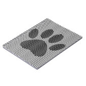 Carnet Empreinte de patte De Chien Sur Les Vagues Noires  (Côté gauche)