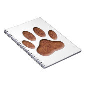 Carnet Empreinte de patte de chien texture cuir (Côté Droit)