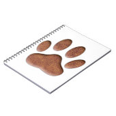 Carnet Empreinte de patte de chien texture cuir (Côté gauche)