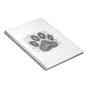 Carnet Empreinte de patte de chien tribal sur Arrière - p (Côté Droit)