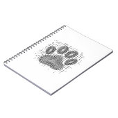 Carnet Empreinte de patte de chien tribal sur Arrière - p (Côté gauche)