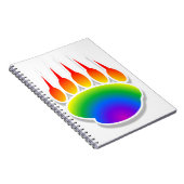 Carnet Empreinte de patte de l'ours arc-en-ciel (Côté Droit)