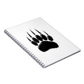 Carnet Empreinte de patte de l'ours noir brillant (Côté Droit)